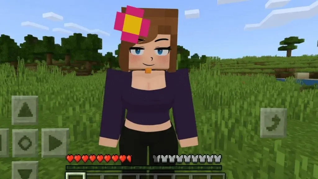 Minecraft Jenny Mod gameplay screenshot with companion features
